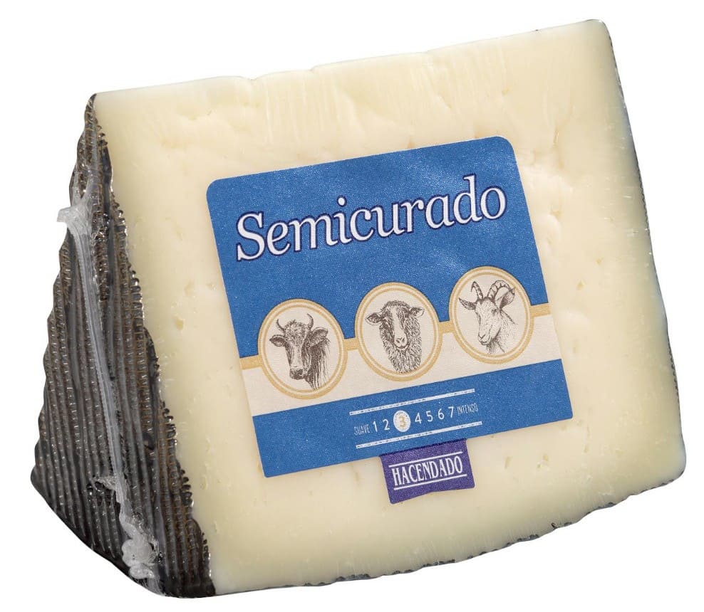 Queso semicurado mezcla Hacendado