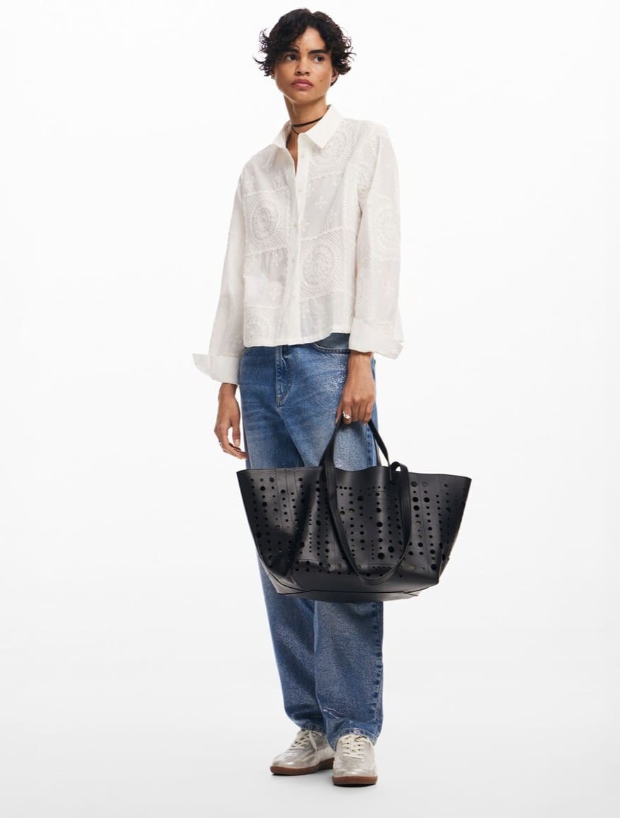 Desigual Bolso shopper gande troquelado