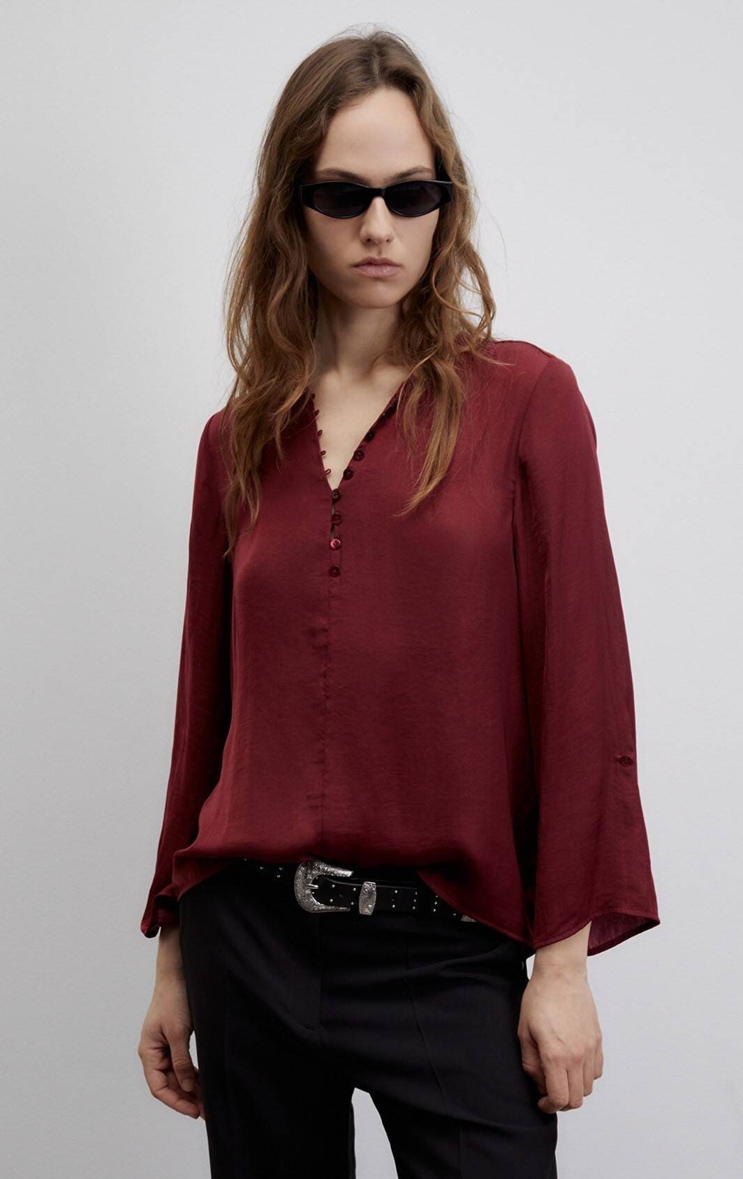 Blusa fluida botones de Sfera