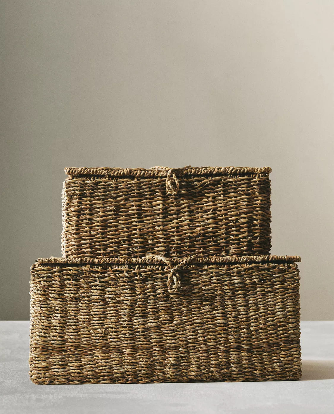 Cesta seagrass con tapa