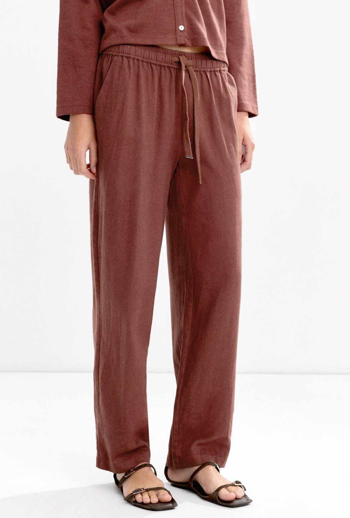 Pantalón de algodón con cordón ajustable de Parfois