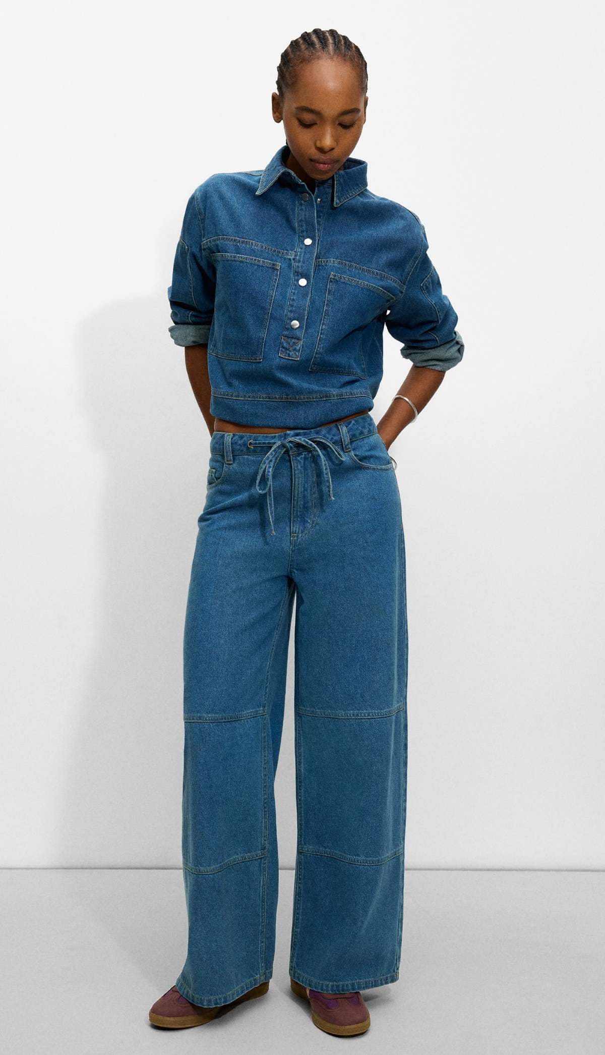 Pantalón denim wide leg de Parfois