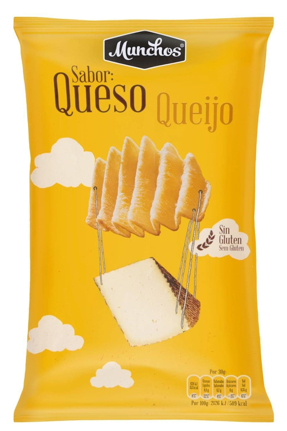 Patatas fritas onduladas Munchos sabor queso