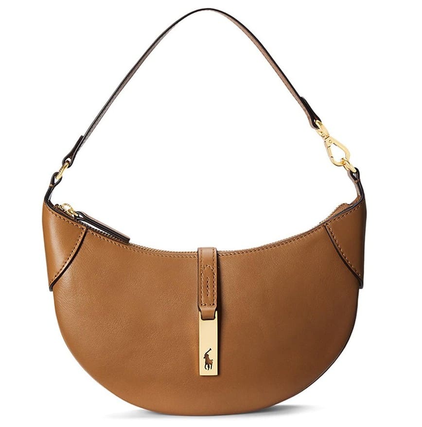 Polo Ralph Lauren El bolso Mini-Shoulder Polo ID de piel mini