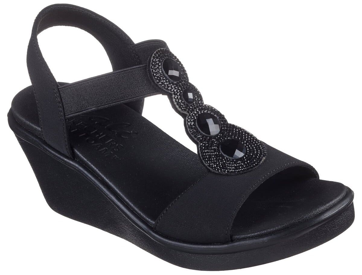 Las sandalias con tacón Rumble On - Slay Queen en color negro de Skechers