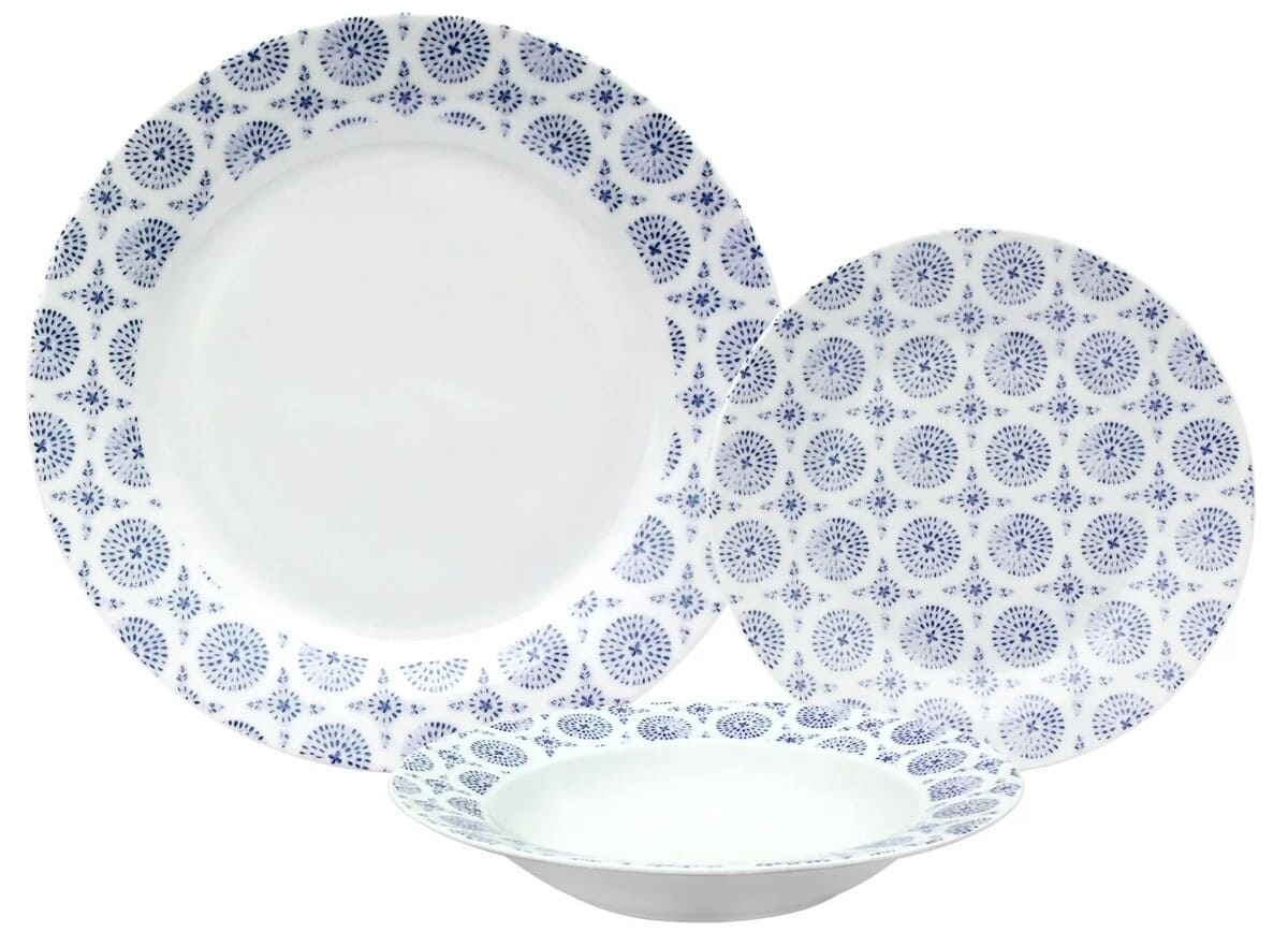 Vajilla de porcelana estampada CARREFOUR HOME