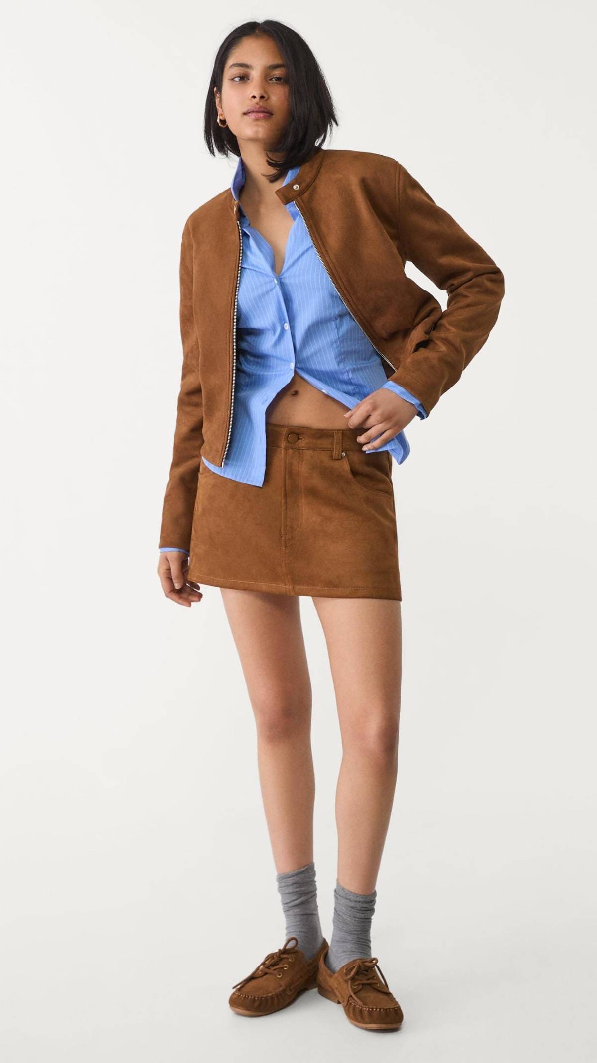 Falda pantalón efecto ante de Stradivarius