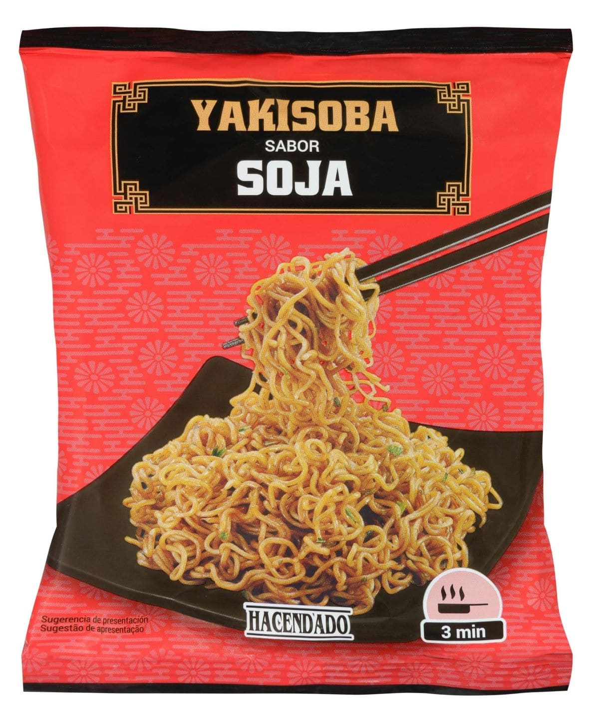 Fideos orientales Yakisoba sabor soja Hacendado