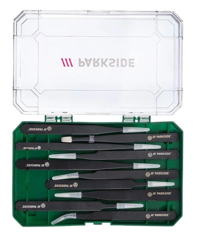 Set de pinzas antiestáticas 