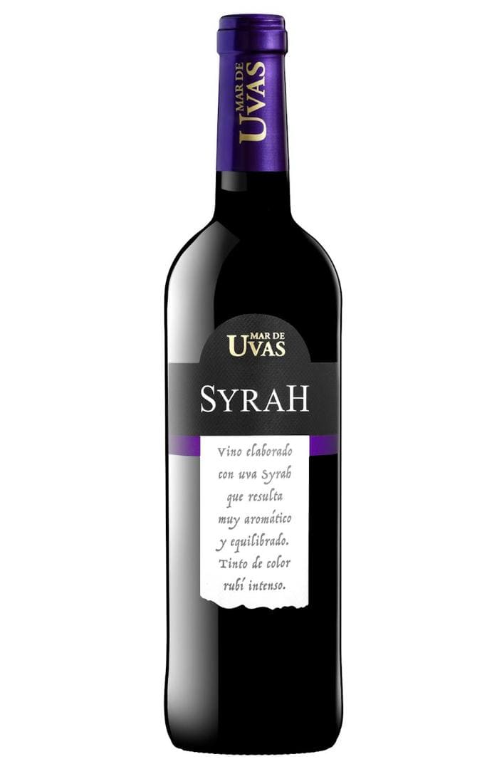 Vino tinto Syrah Mar de Uvas