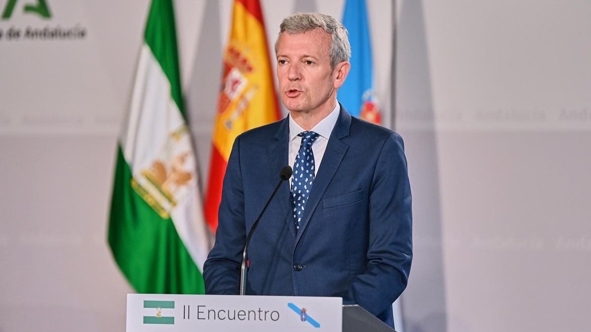 Alfonso Rueda , durante su comparecencia | Salvador López Medina