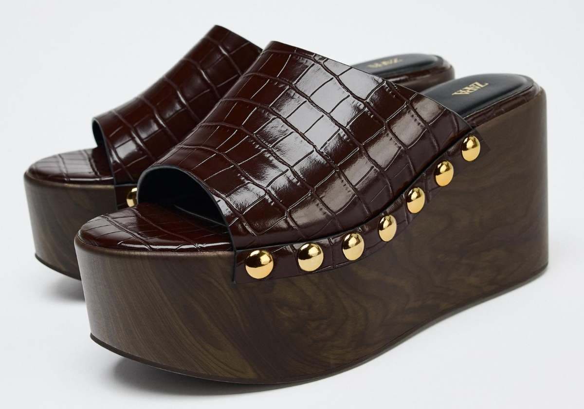 Cuña plataforma relieve de Zara