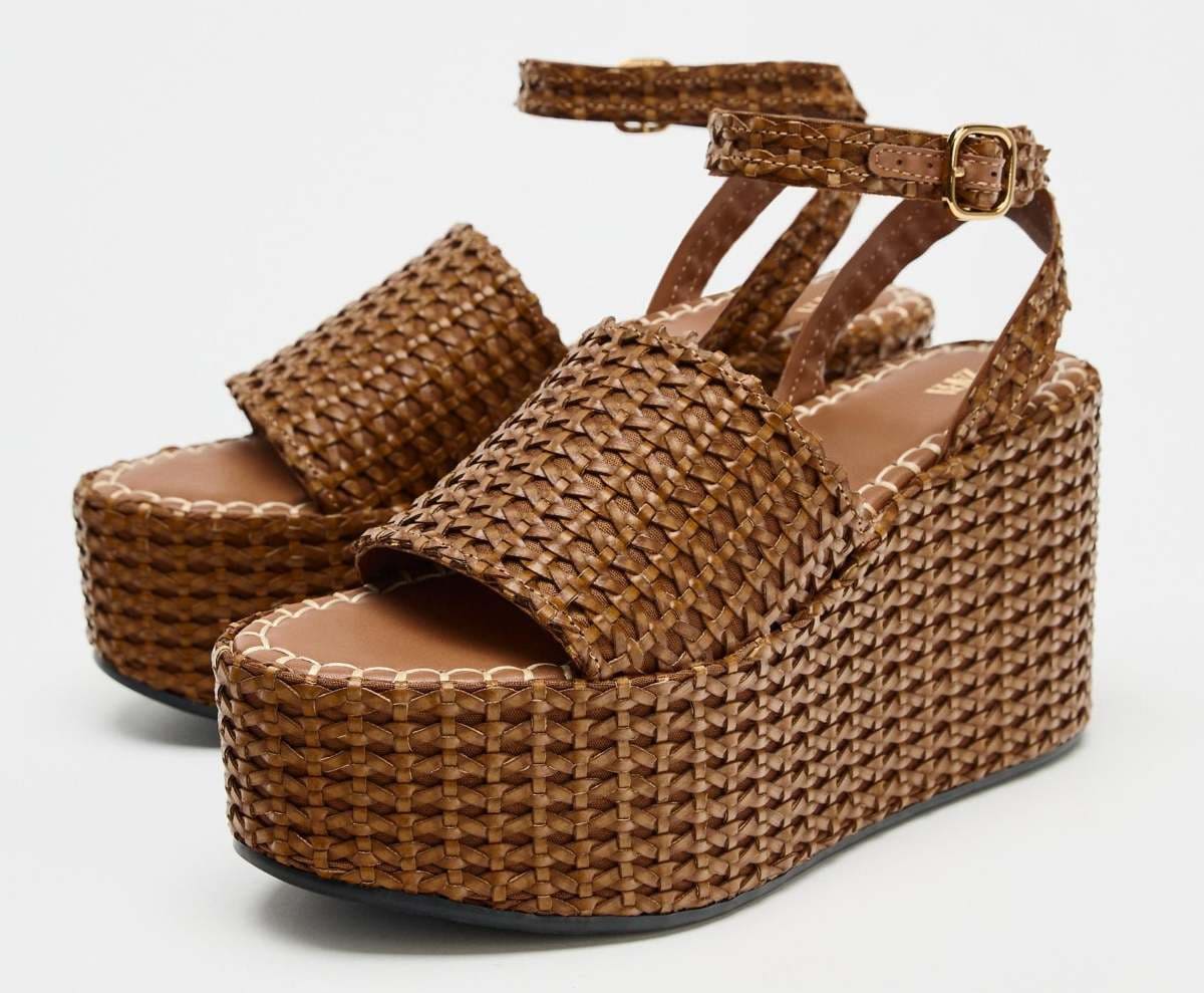 Cuña trenzada de Zara