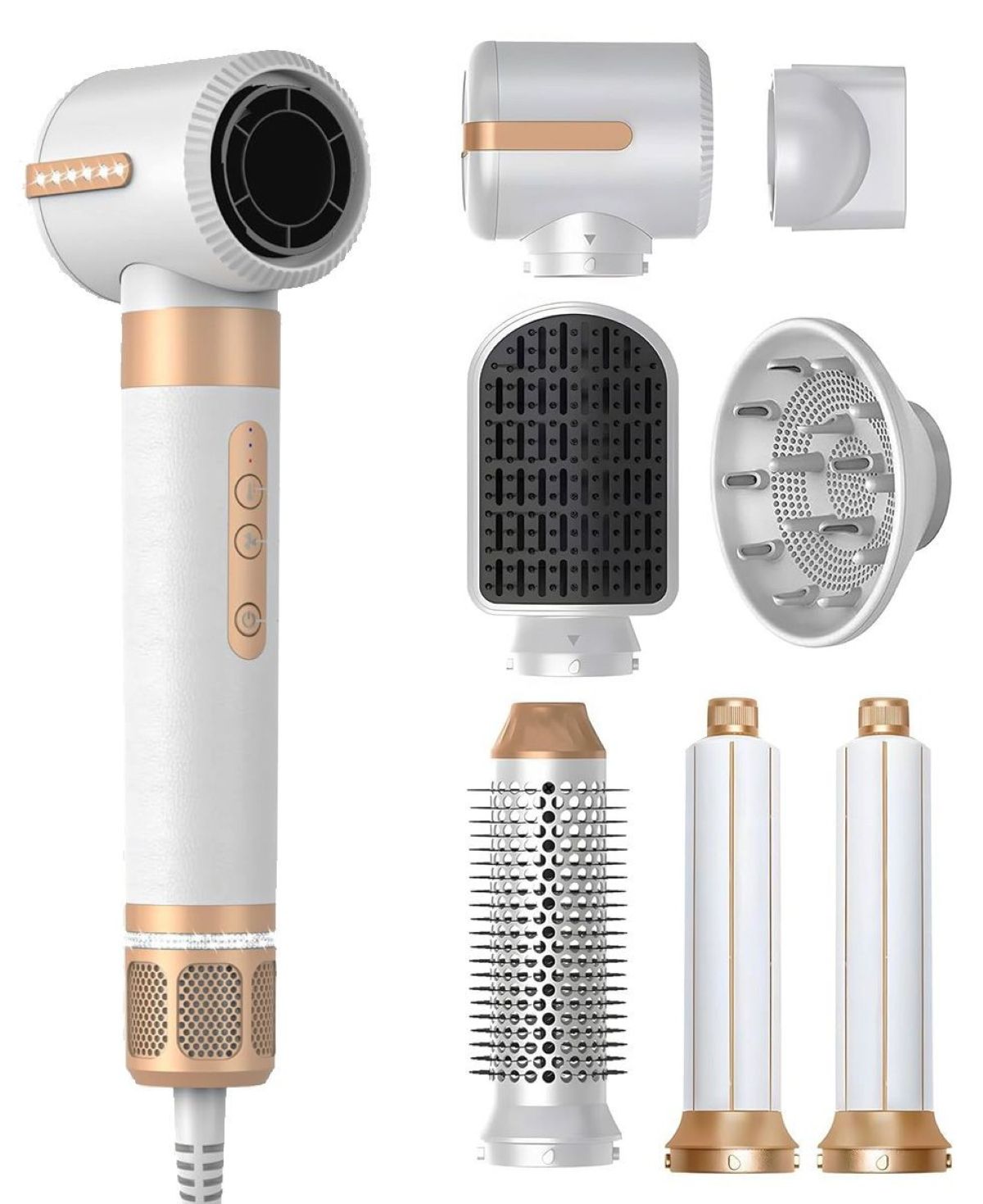 Secador de pelo Klack Hot Air Styler 7 En 1 de Carrefour