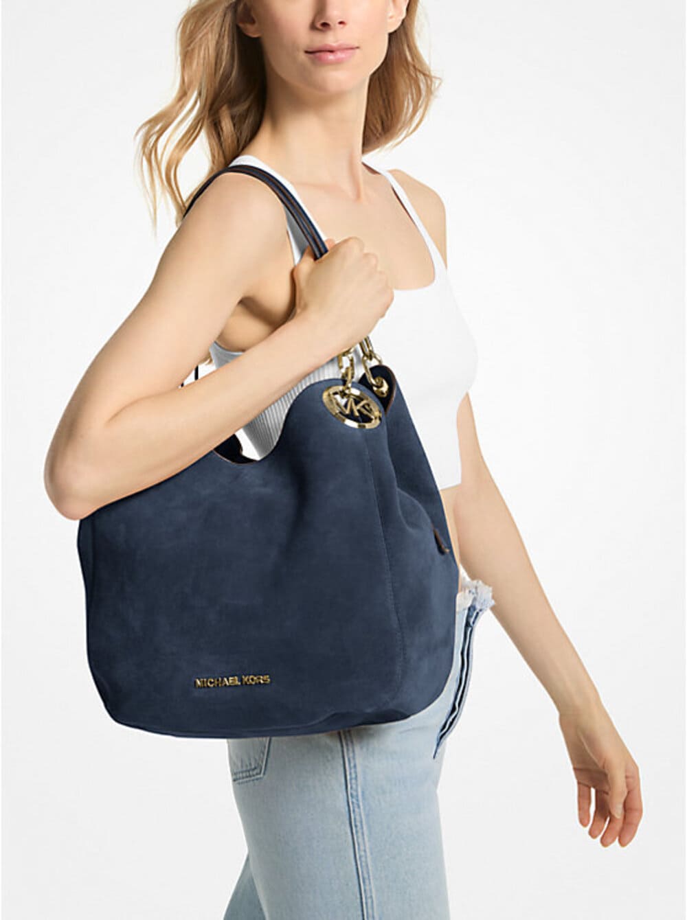 Michael Kors Bolso de hombro Lillie grande de ante