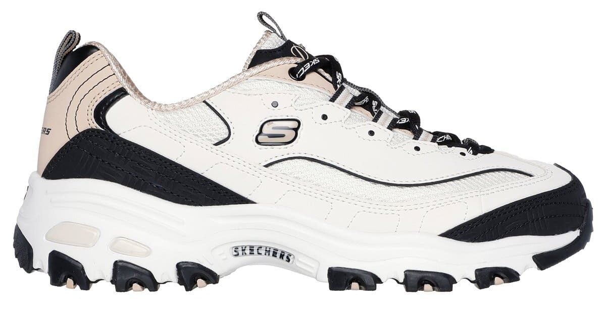 Las zapatillas D'Lites - Retro Rewind en color natural y negro de Skechers