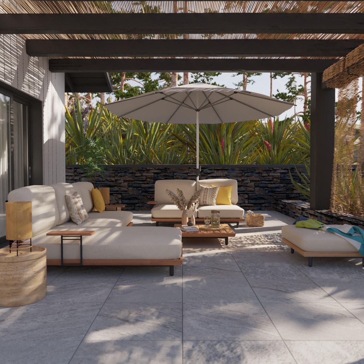 Parasol de jardín octogonal de aluminio NATERIAL Aura II de Leroy Merlin