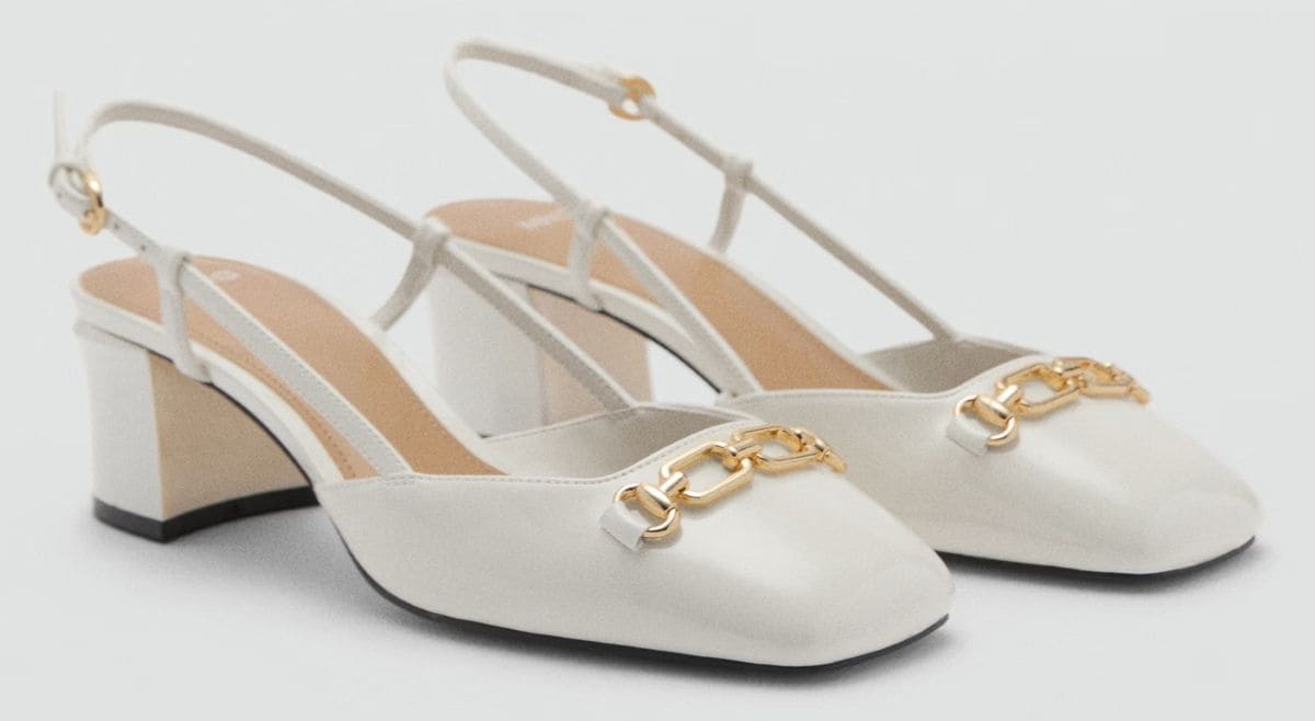 Zapato tacón eslabones de Mango