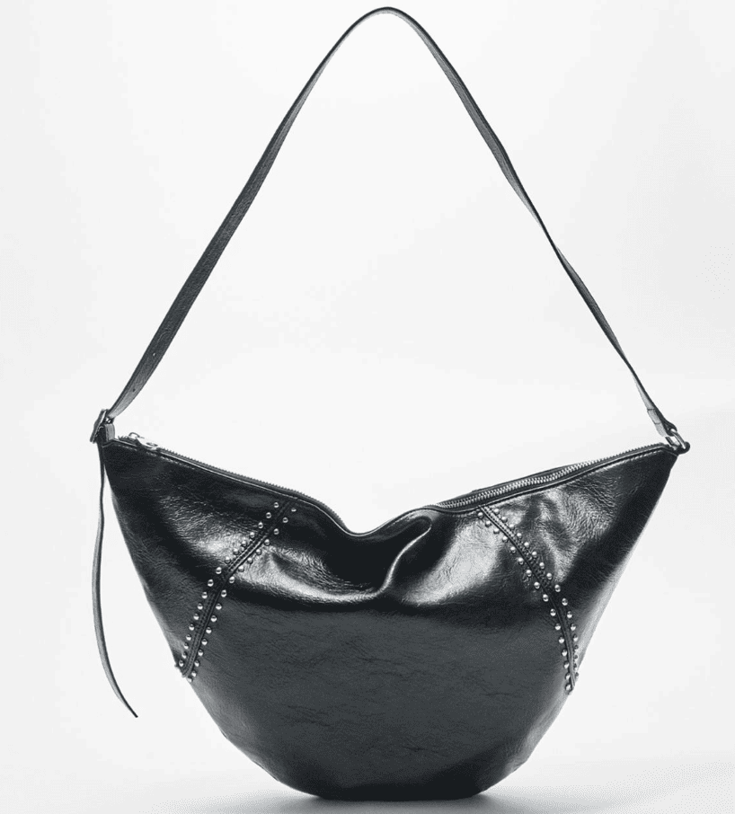 Bandolera media luna soft tachas