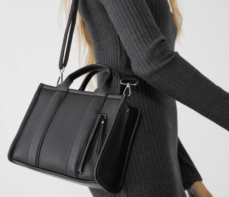 Mini tote efecto piel