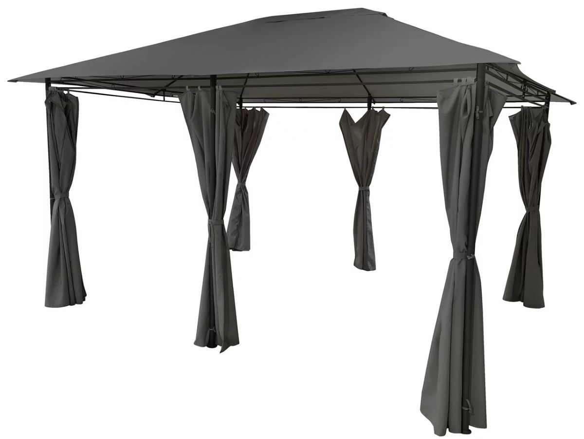 Cenador de jardín con 6 cortinas GARDENSTAR de Alcampo