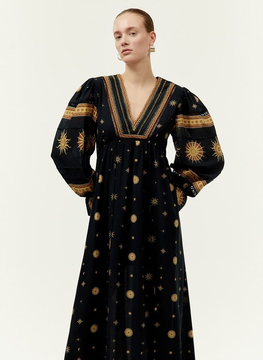 Sfera Vestido largo estampado