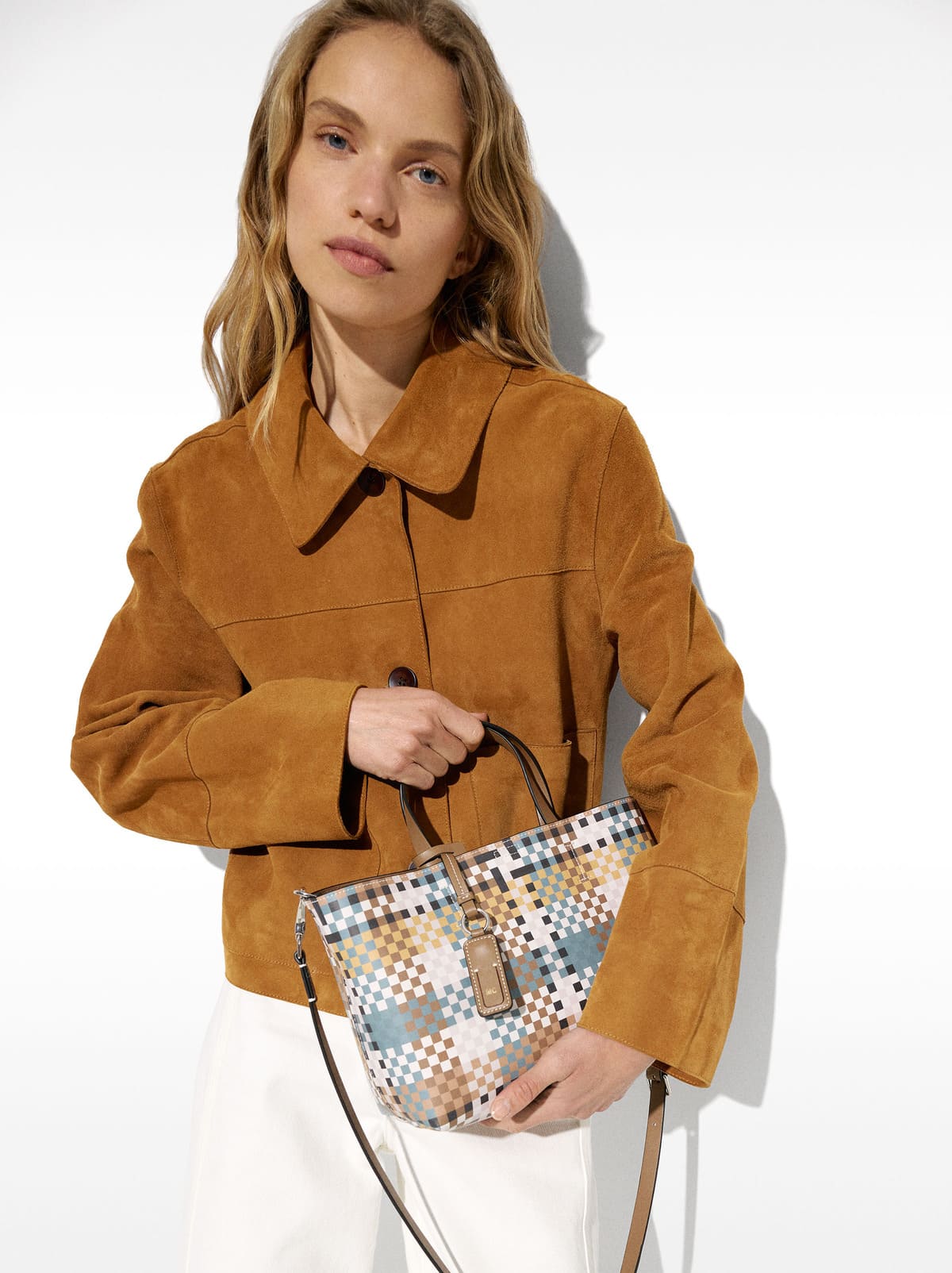 Bolso tote de cuadros