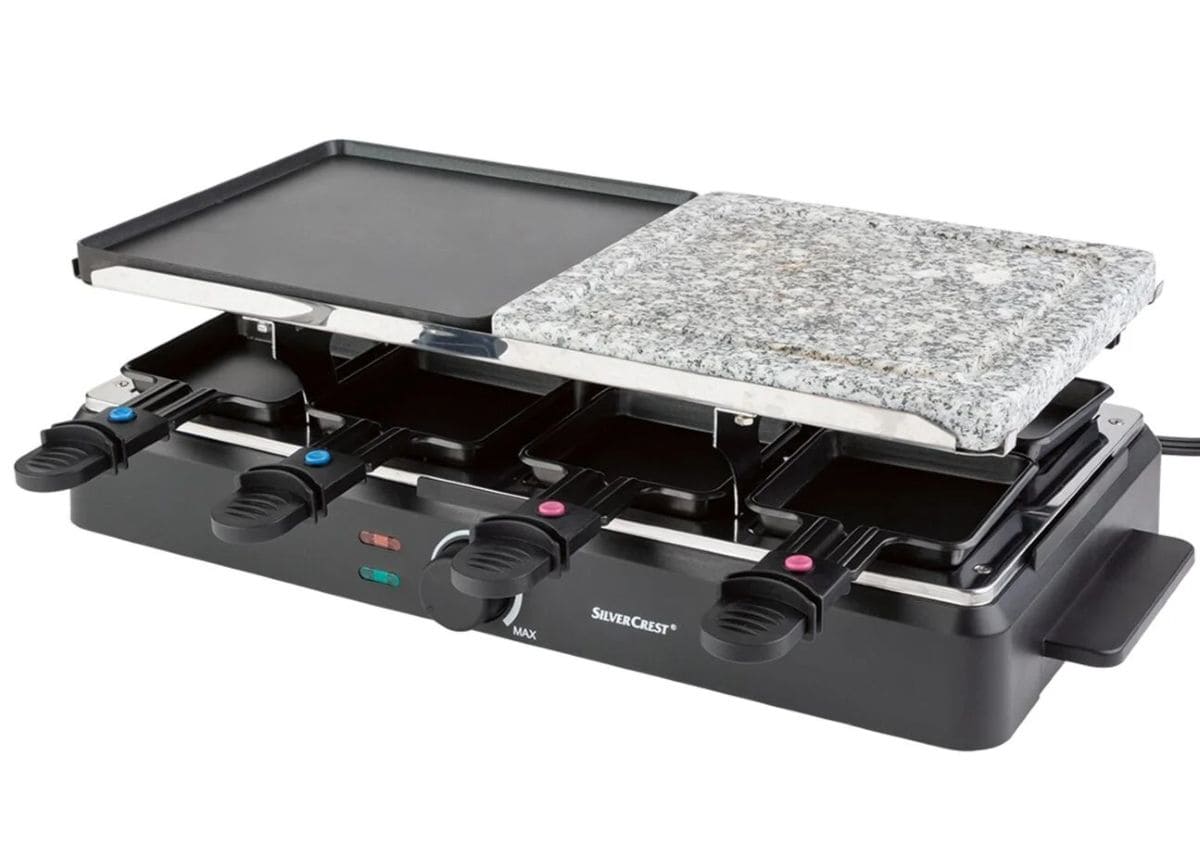 Parrilla raclette con piedra caliente Silver Crest
