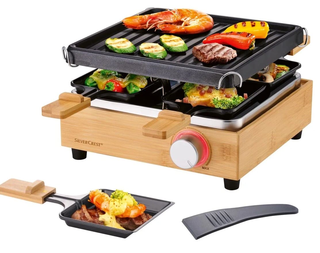 Raclette grill de bambú Silver Crest
