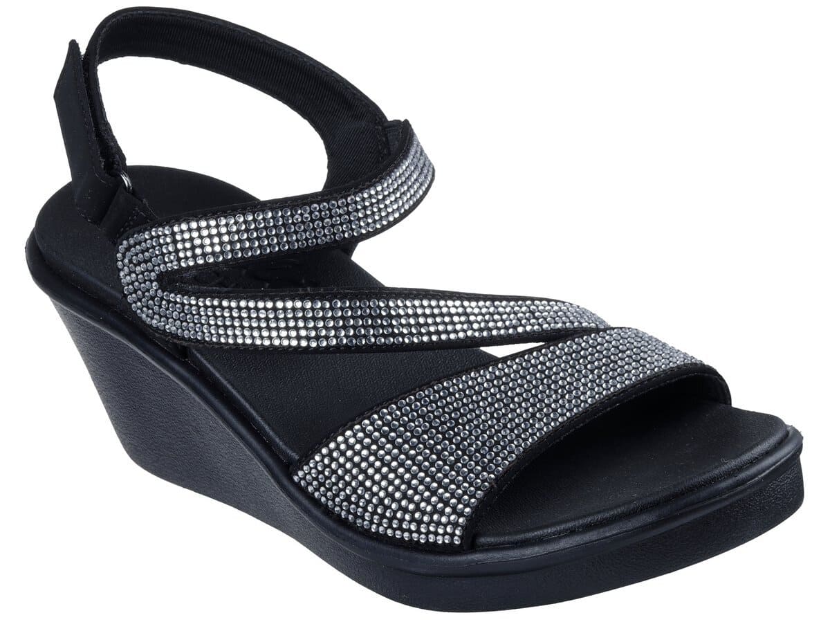 Las nuevas sandalias con cuña y brillos Rumble On - Nite Life de Skechers