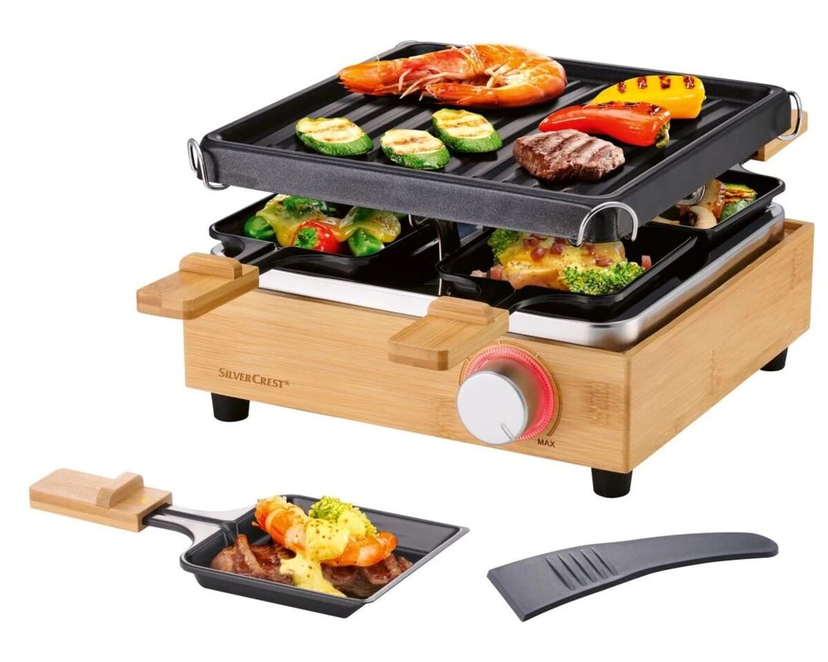 Reclette grill de bambú