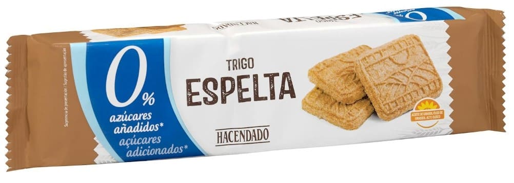 Galletas de espelta Hacendado 0 azúcares añadidos
