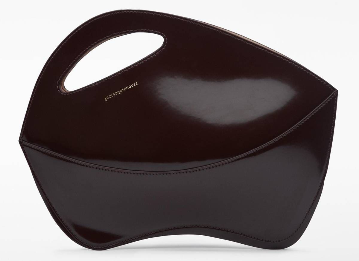 Adolfo Dominguez Bolso de mano de mujer de Piel y brillo