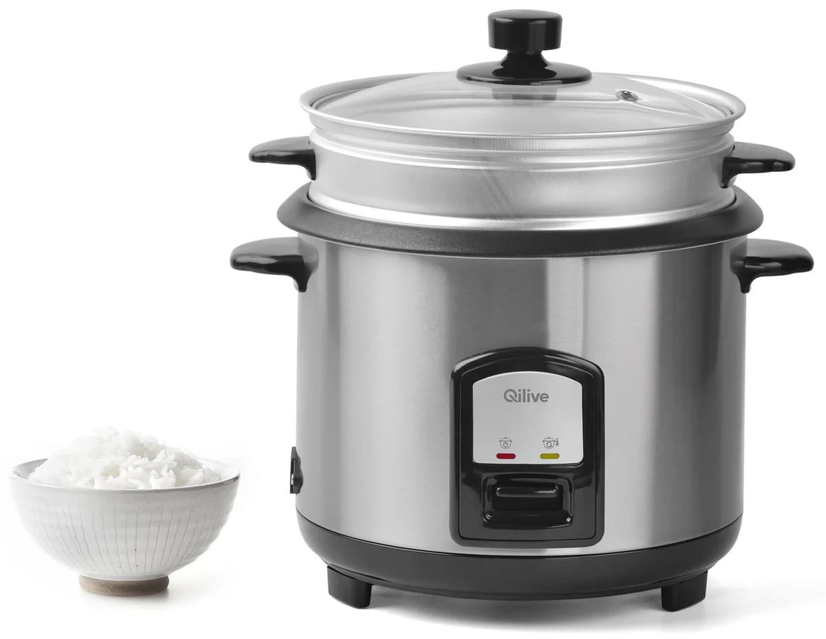 La arrocera QILIVE con capacidad de 5 litros y 700W de Alcampo