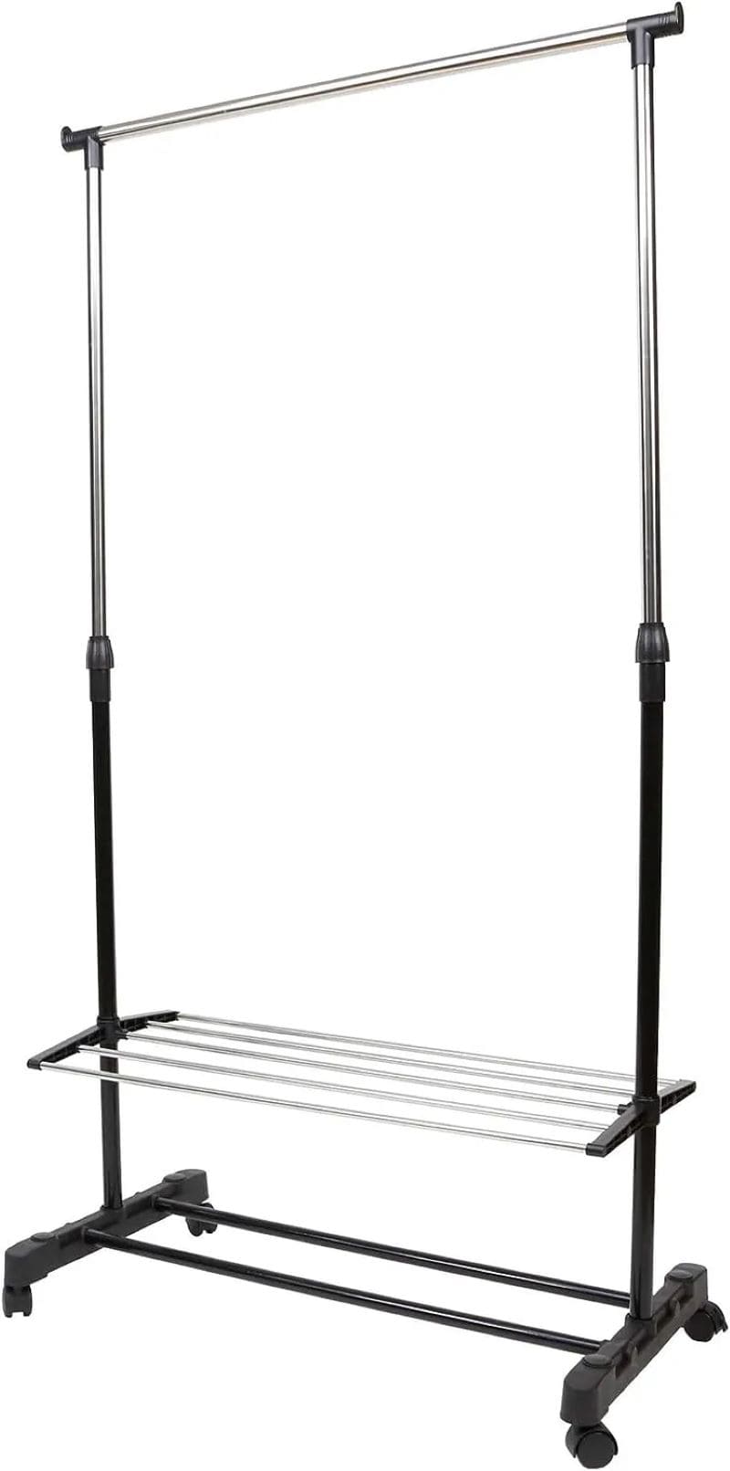 Perchero burro ajustable de metal con ruedas THE SECRET HOME