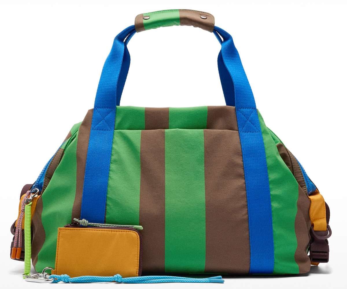 Bolso de viaje de nylon rayas de Parfois