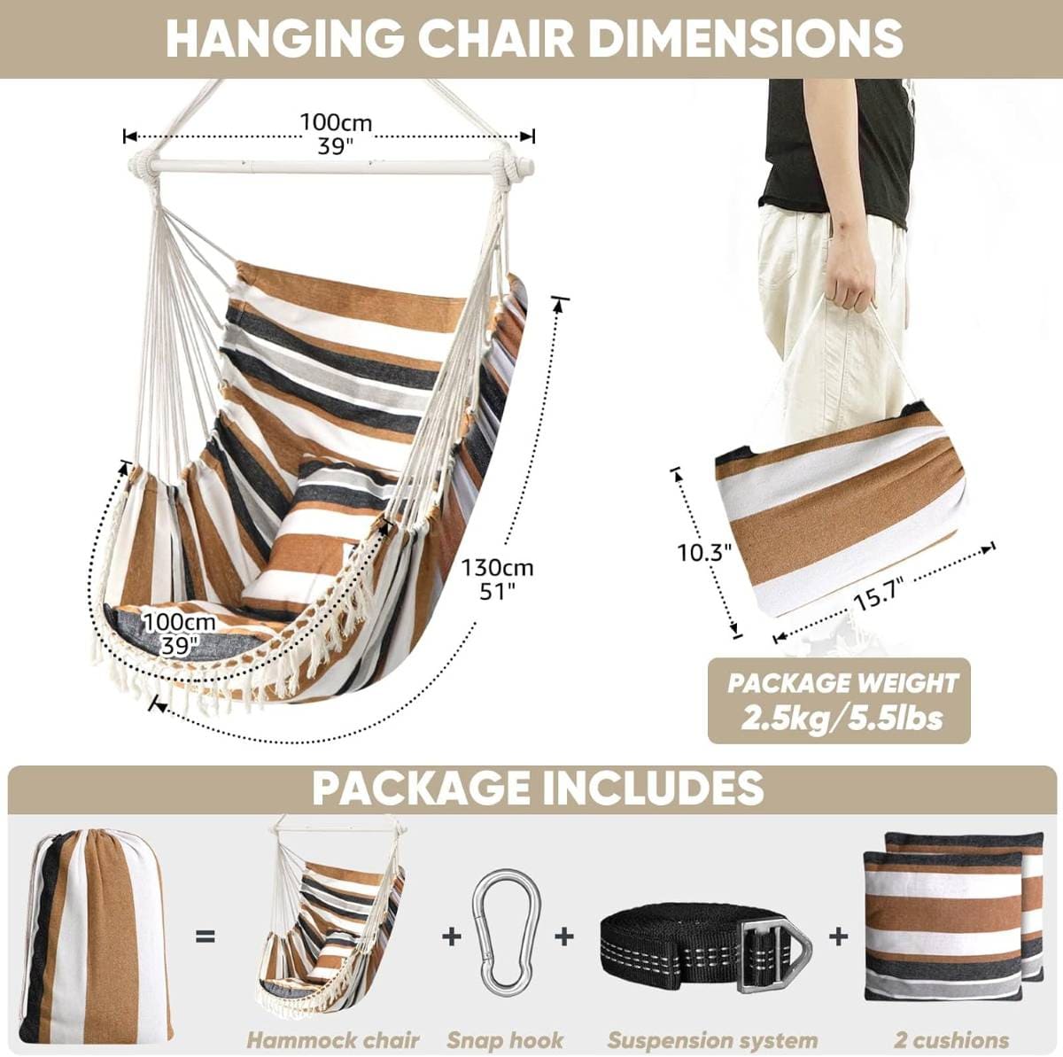 Chihee Hamaca colgante portátil de Amazon