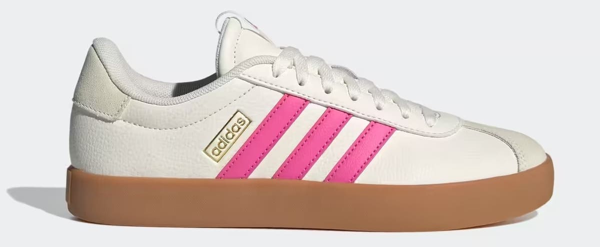 Las nuevas zapatillas para mujer VL Court 3.0 de Adidas blancas y rosas en Decathlon