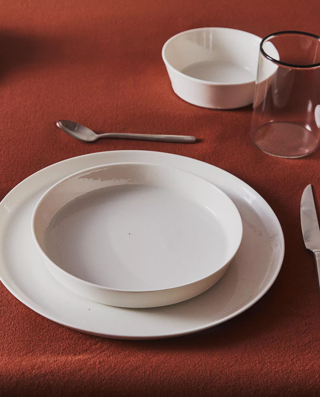 Vajilla de porcelana lisa