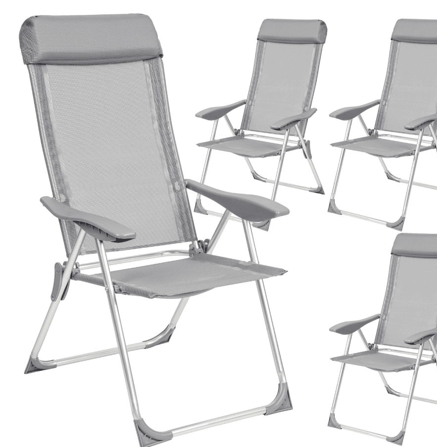 Sillas De Aluminio Plegables Con Respaldo