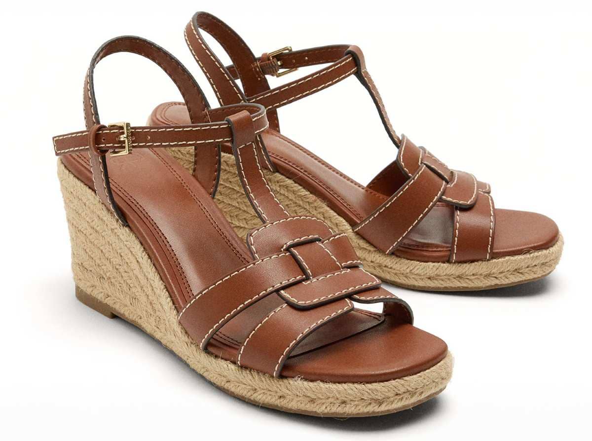 Sandalias de cuña cruzadas de H&M