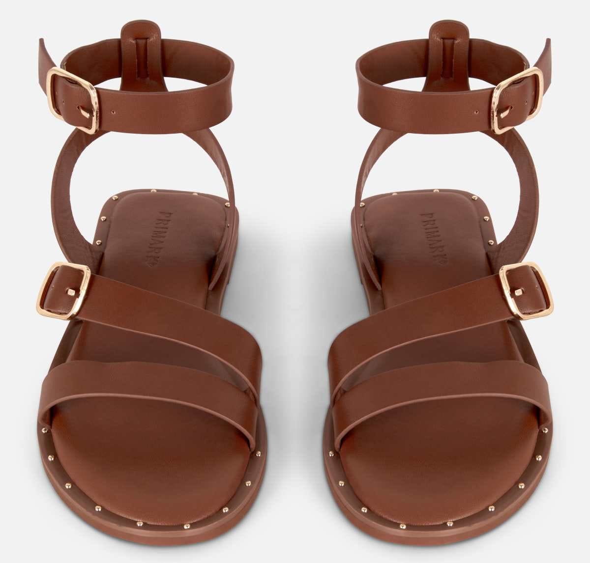 Sandalias de piel sintética asimétricas de Primark