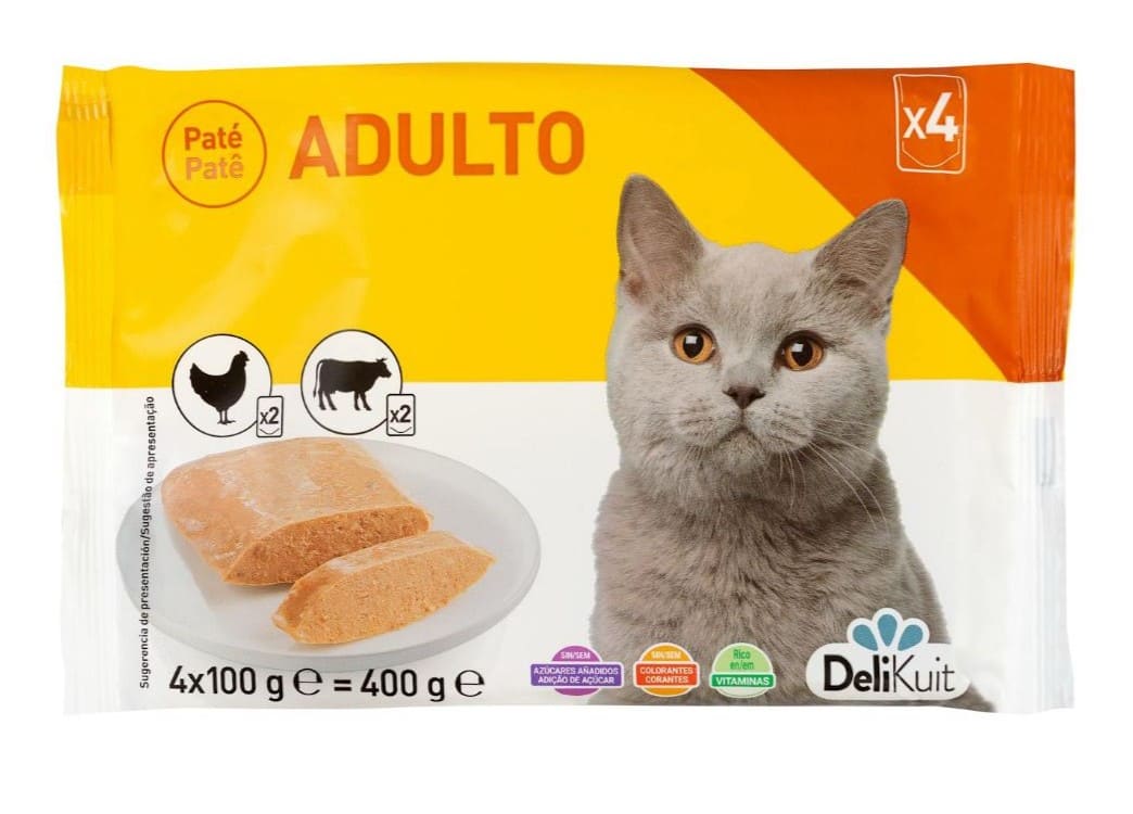 Paté gato adulto Delikuit 