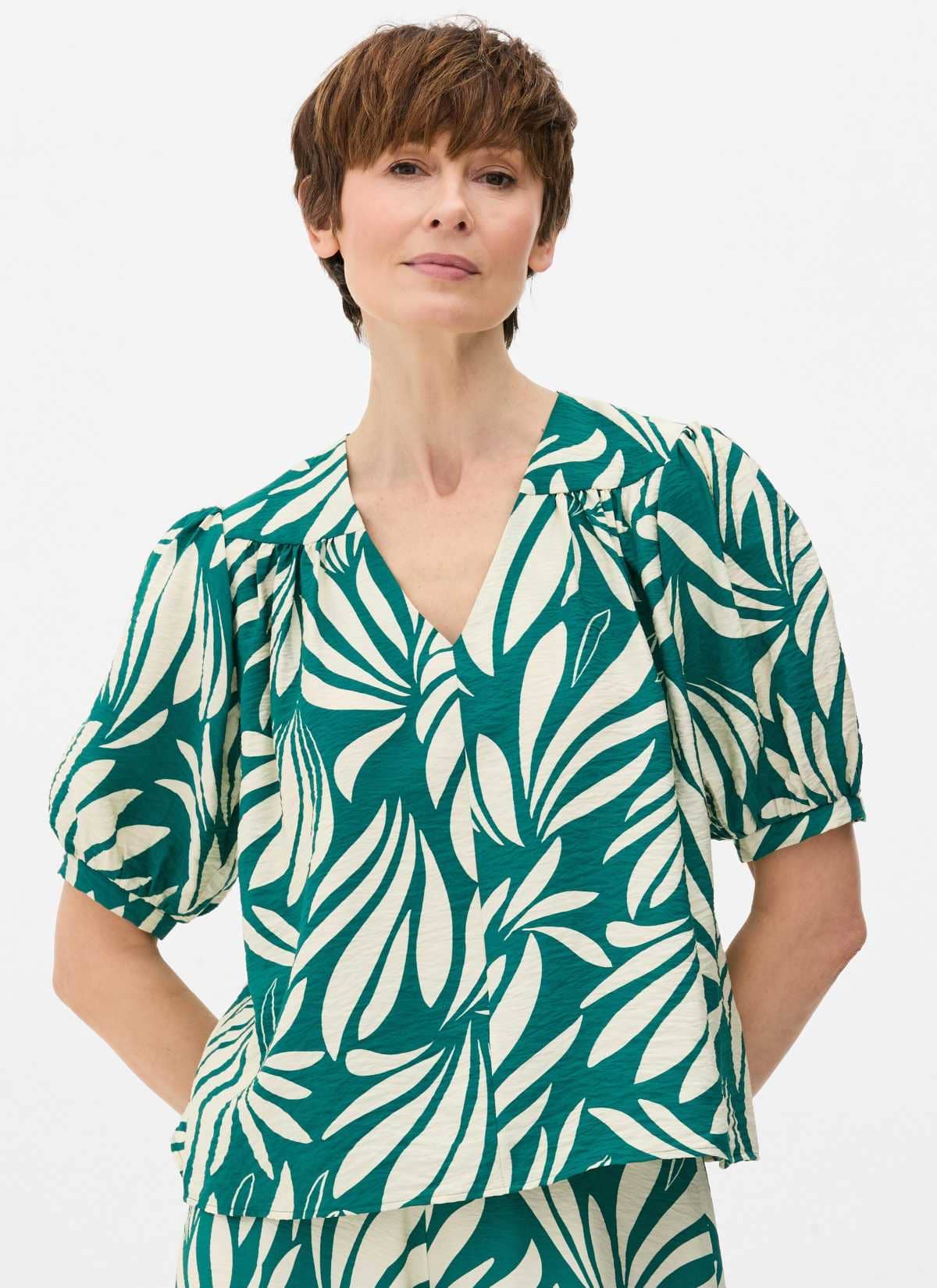 Blusa con estampado de hojas de Primark