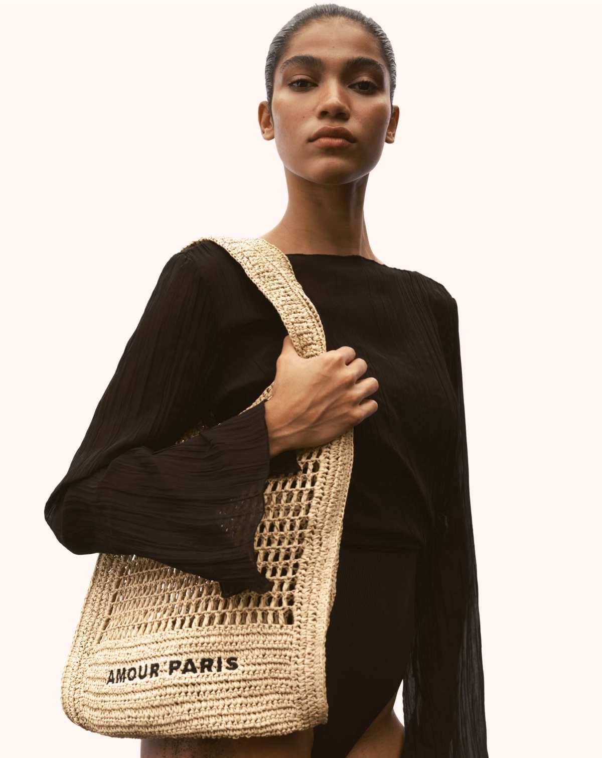 Bolsa tote de paja de H&M