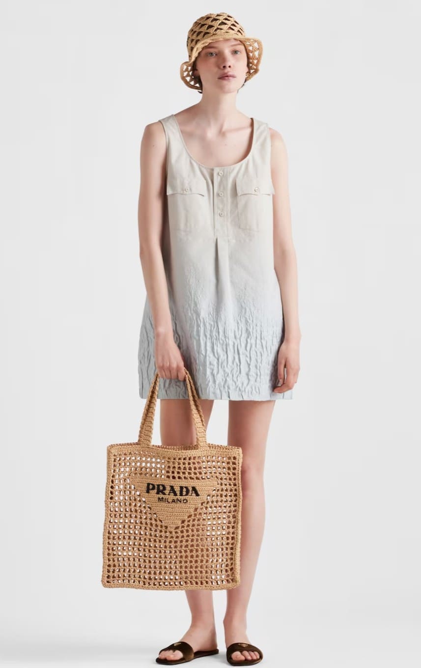 Crochet tote bag de Prada
