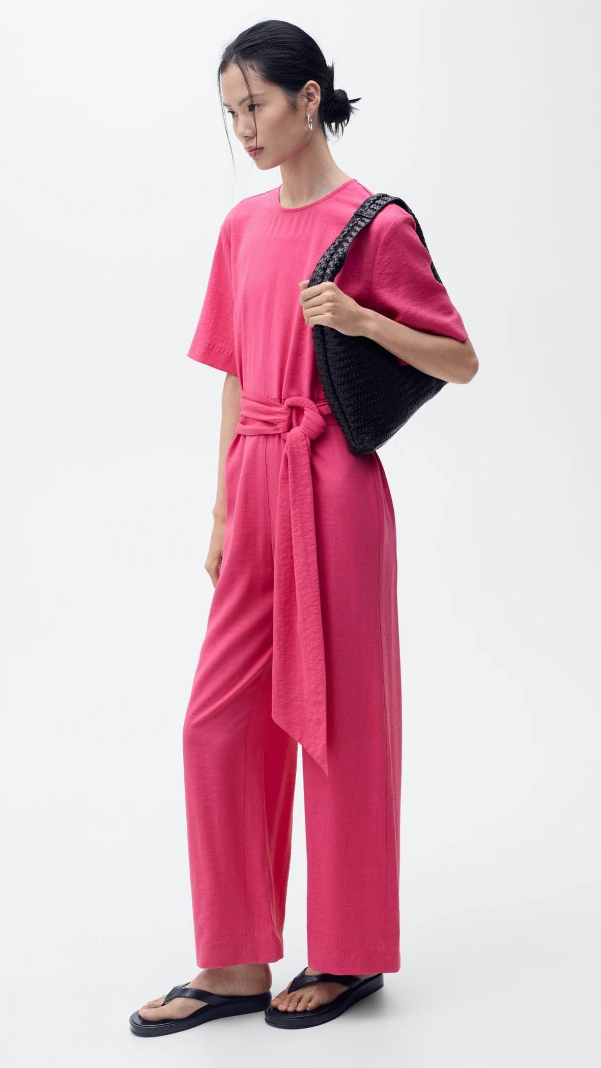 Mono recto manga corta cinturón