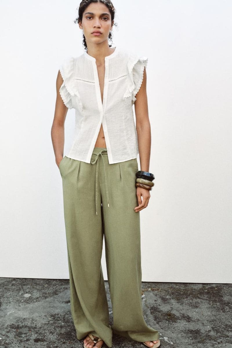 Blusa Volantes Entredoses