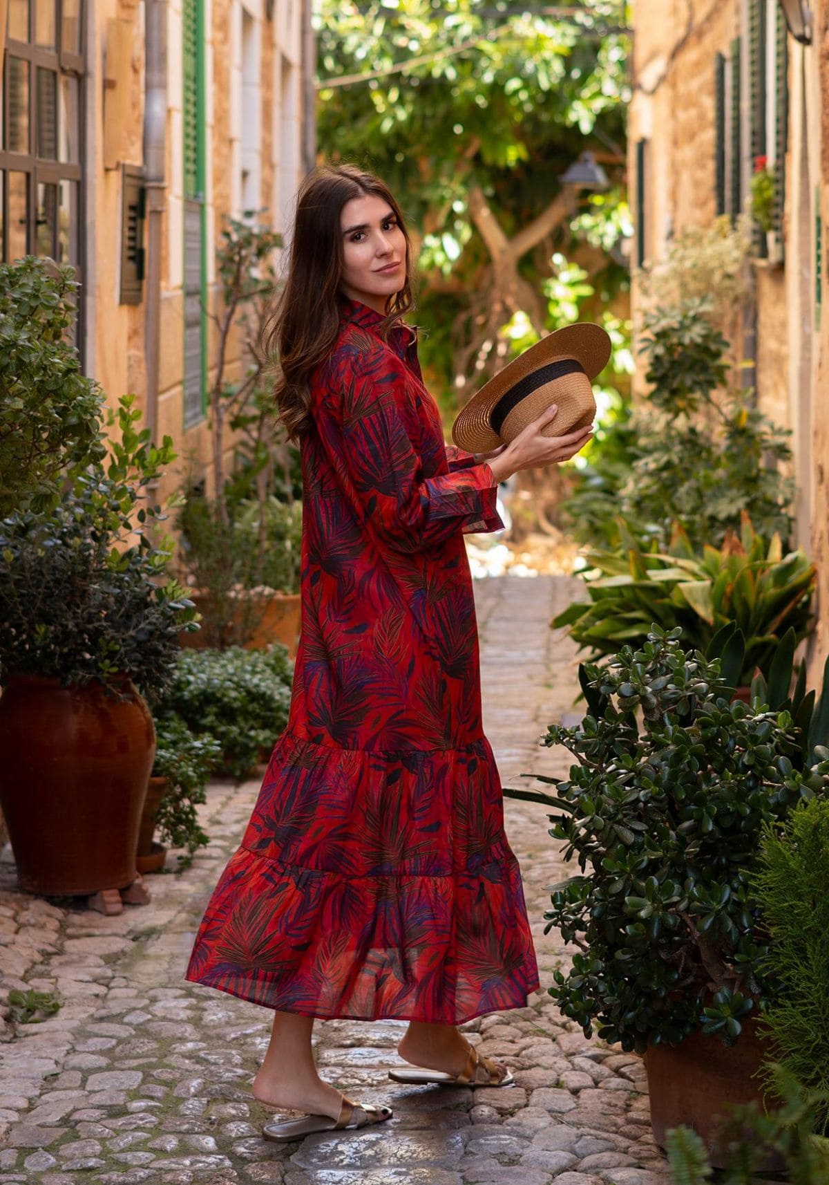 Vestido largo de manga larga Mery Turiel TEX de Carrefour