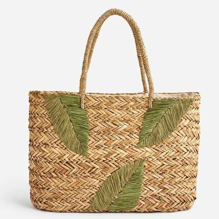 Capazo de playa con hojas El Corte Inglés